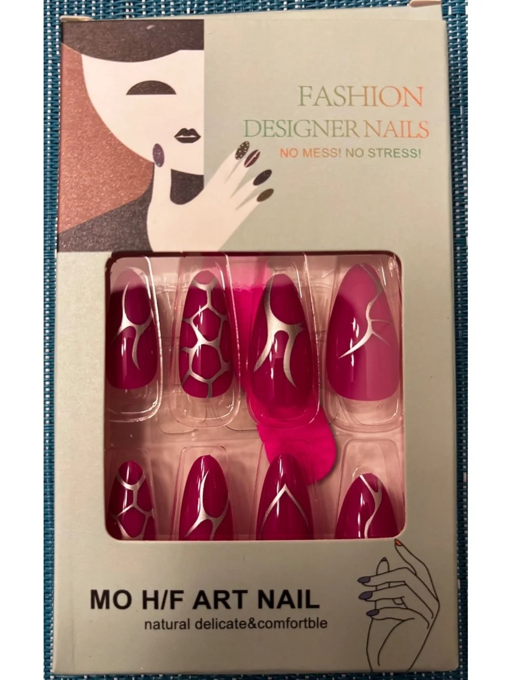 MO H/F Art Nails Press On Nails Assorted Styles 11 Packs 24 Pieces in Each Pack